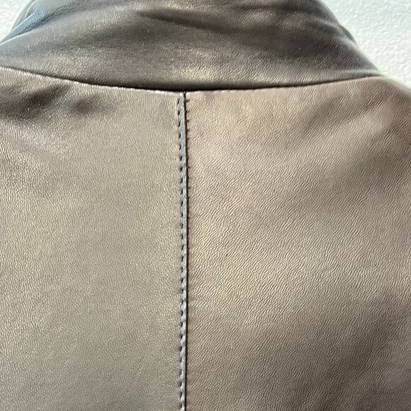 Remy Leather bomber Jacket- Color- Chocolate. Size 42 - Picture 7 of 7